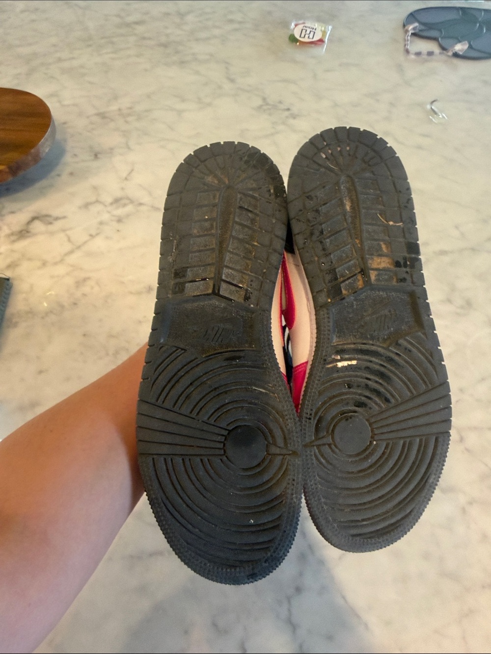 Jordan Kids Hot Pink and White Low-Top Sneakers - Picture 4 of 4